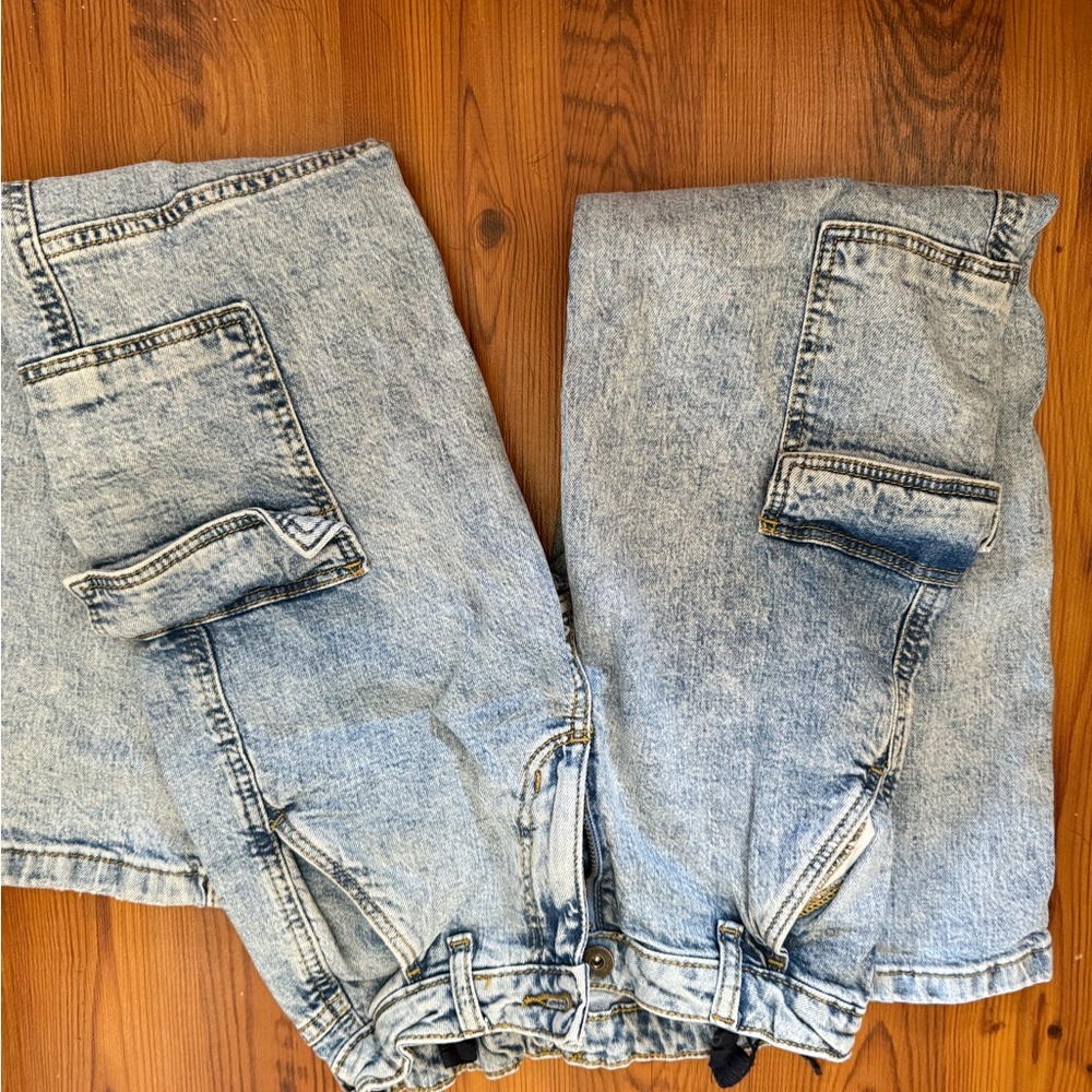 Girls size 10 High-Rise Baggy Wide Leg Jeans - Blue - Picture 12 of 12